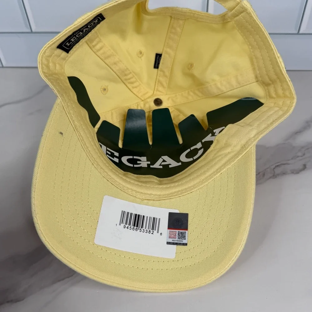 CSU Hat Cap Strap Back Mens Yellow NCAA Coppin State Baseball Football Relaxed